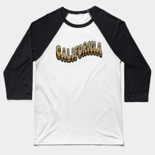 California Distressed Typography Baseball T-Shirt